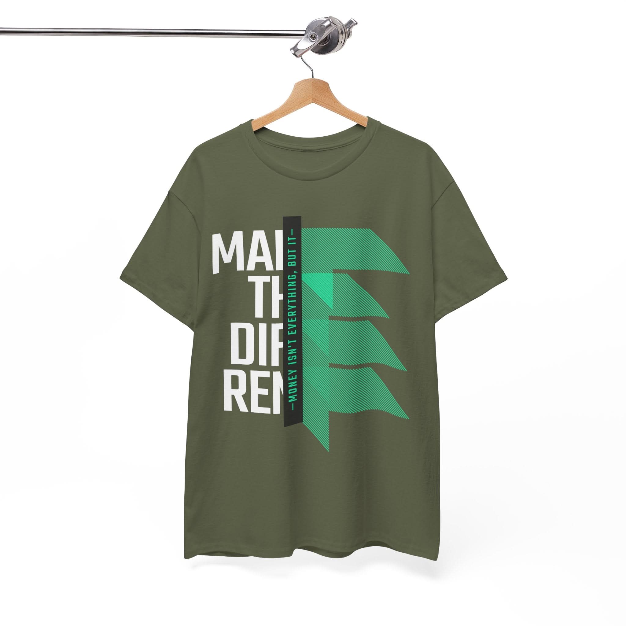 Make the Difference Unisex Heavy Cotton Tee, Motivational Shirt, Casual Wear, Gift Idea, Inspirational Apparel