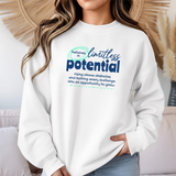 Crewneck Sweatshirt — "Limitless Potential" Inspirational Motivational Pullover