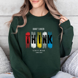 Don't Overthink Crewneck Sweatshirt — Color Block Streetwear Pullover