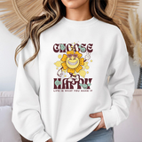 Choose Happy Crewneck Sweatshirt – Retro Sunflower Positive Vibe Pullover