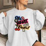 Oh What Fun! Graphic Crewneck Sweatshirt — Retro Casino & Game Night Design