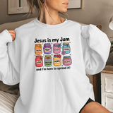 Christian Sweatshirt — "Jesus Is My Jam" Jam Jar Faith Pullover