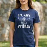 U.S. Navy Veteran T-Shirt – Distressed Eagle Anchor Military Tee