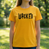 Wicked Witch Graphic Tee - 'Wicked' Gothic Logo T-Shirt