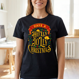 Holly Jolly Christmas Tee - Festive Holiday Graphic T-Shirt