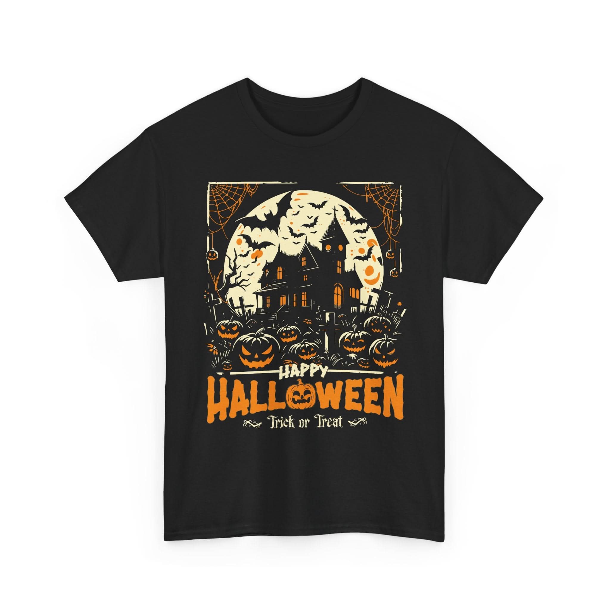 Halloween Unisex Heavy Cotton Tee, Spooky T-Shirt, Trick or Treat Shirt, Fall Fashion, Halloween Costume Top