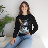 Cricket Penguin Crewneck Sweatshirt – Cute Winter Sports Design