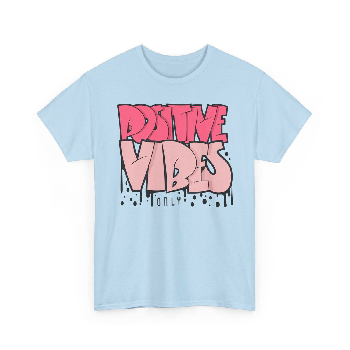 Positive Vibes Unisex Heavy Cotton Tee | Graphic Shirt for Casual Wear, Gift, Summer Styles, Affirmation Apparel