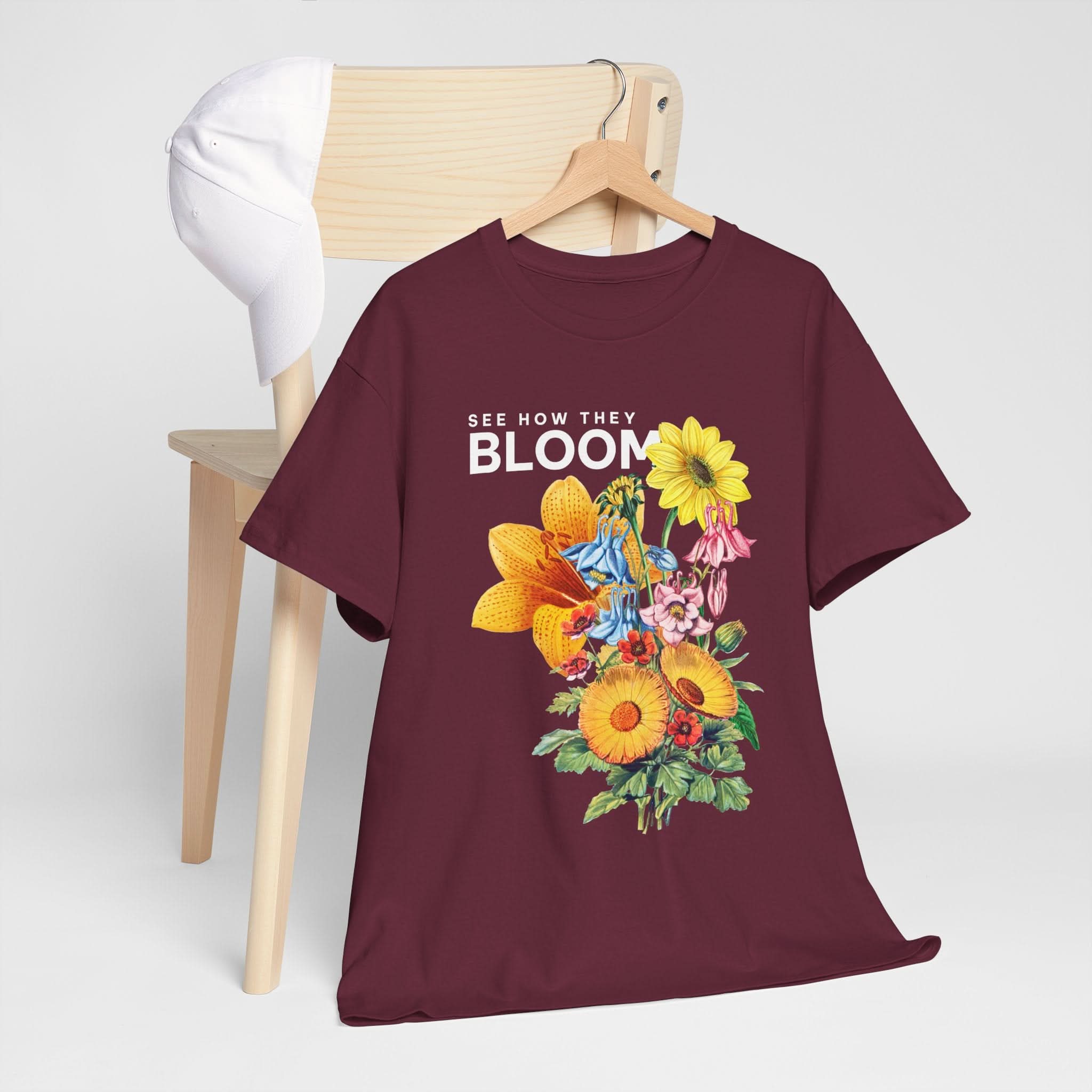 Floral Bloom Unisex Tee, Comfortable Cotton Shirt, Nature Lover's Gift, Casual Wear, Spring Fashion, Gifts for Gardeners