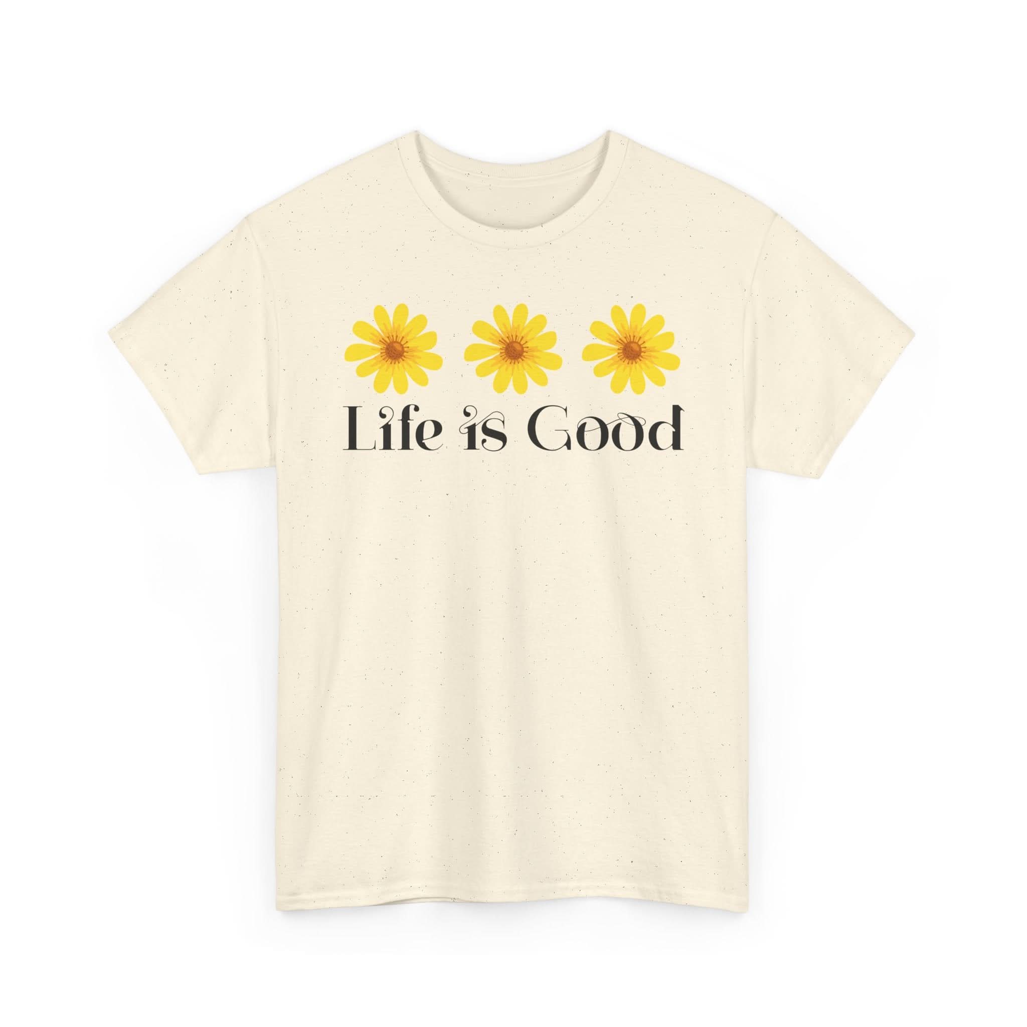 Life is Good Unisex Heavy Cotton Tee with Floral Design | Cute Graphic Tee for Summer, Gift for Friends, Casual Wear, Positive Vibes, [...]