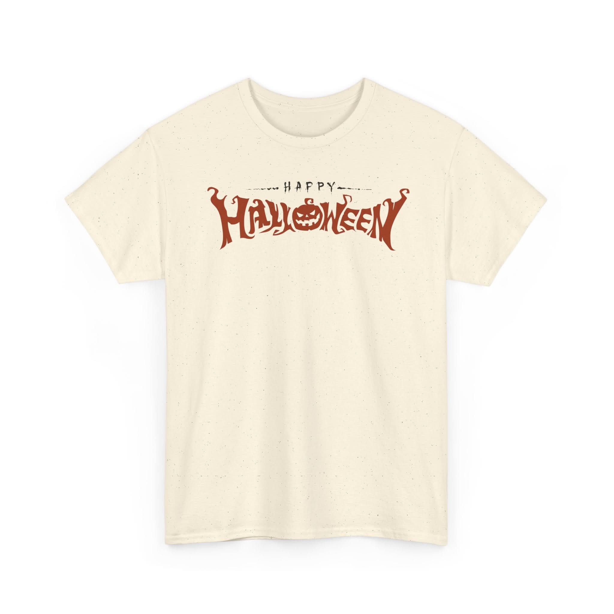 Happy Halloween Unisex Heavy Cotton Tee, Spooky Shirt, Fall Fashion, Pumpkin Tee, Halloween Costume, Gift for Halloween Lovers