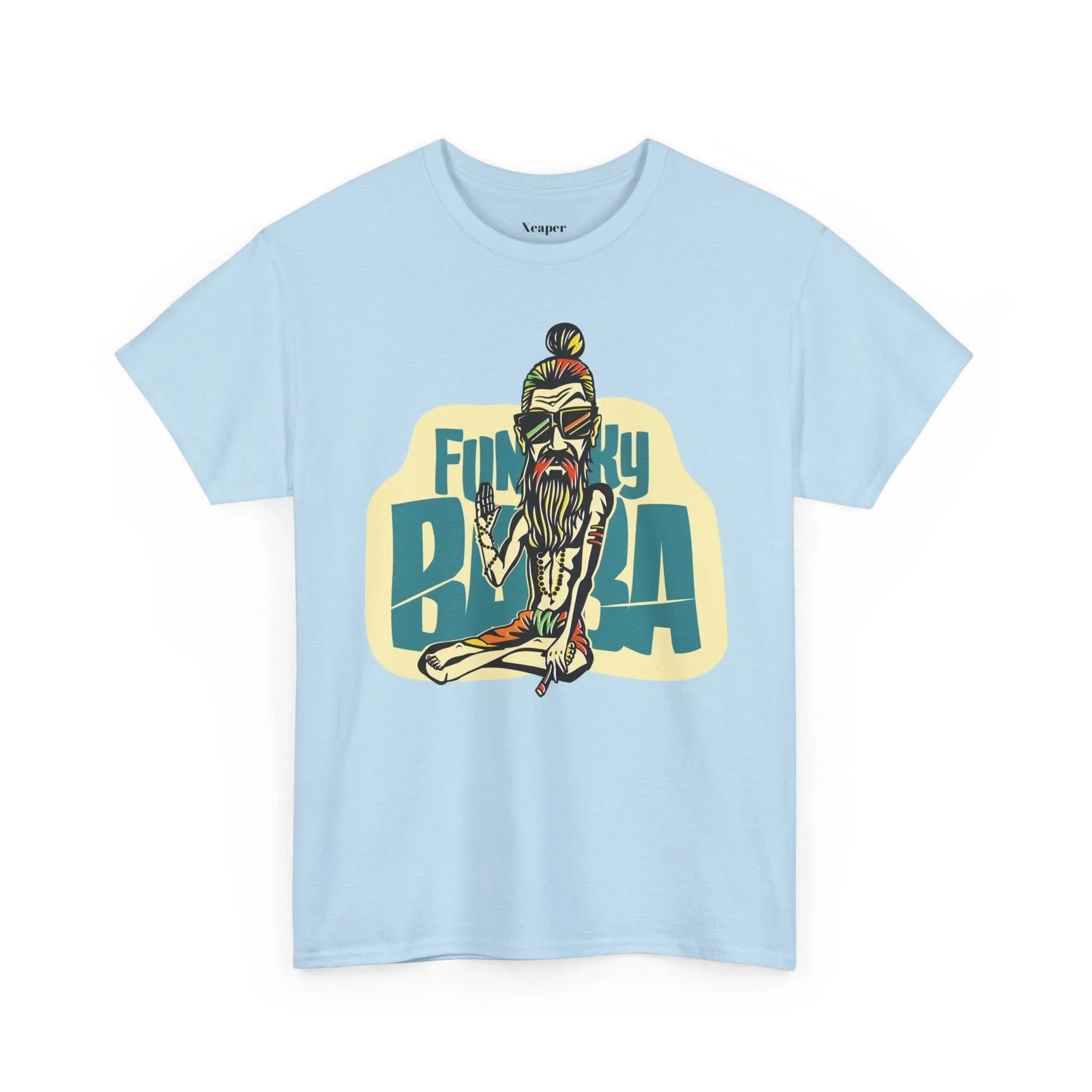 Funky Baba Unisex Heavy Cotton Tee, Retro T-Shirt, Casual Wear, Gift for Tea Lovers, Summer Outfit, Streetwear