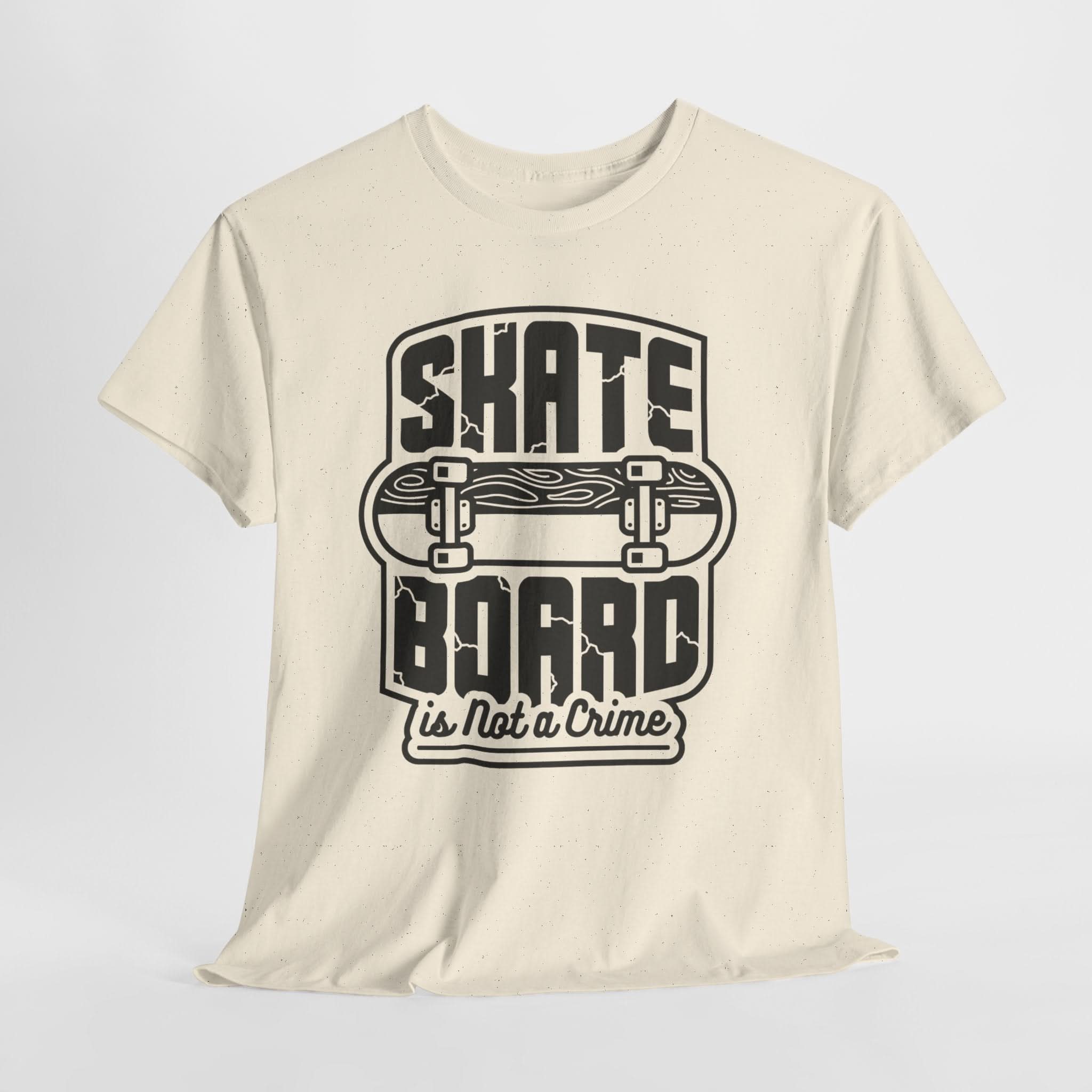 Skateboard Enthusiast Tee, Unisex Heavy Cotton Tee with Skateboard Design, Perfect for Skaters, Casual Wear, Gift for Skateboarding Lovers
