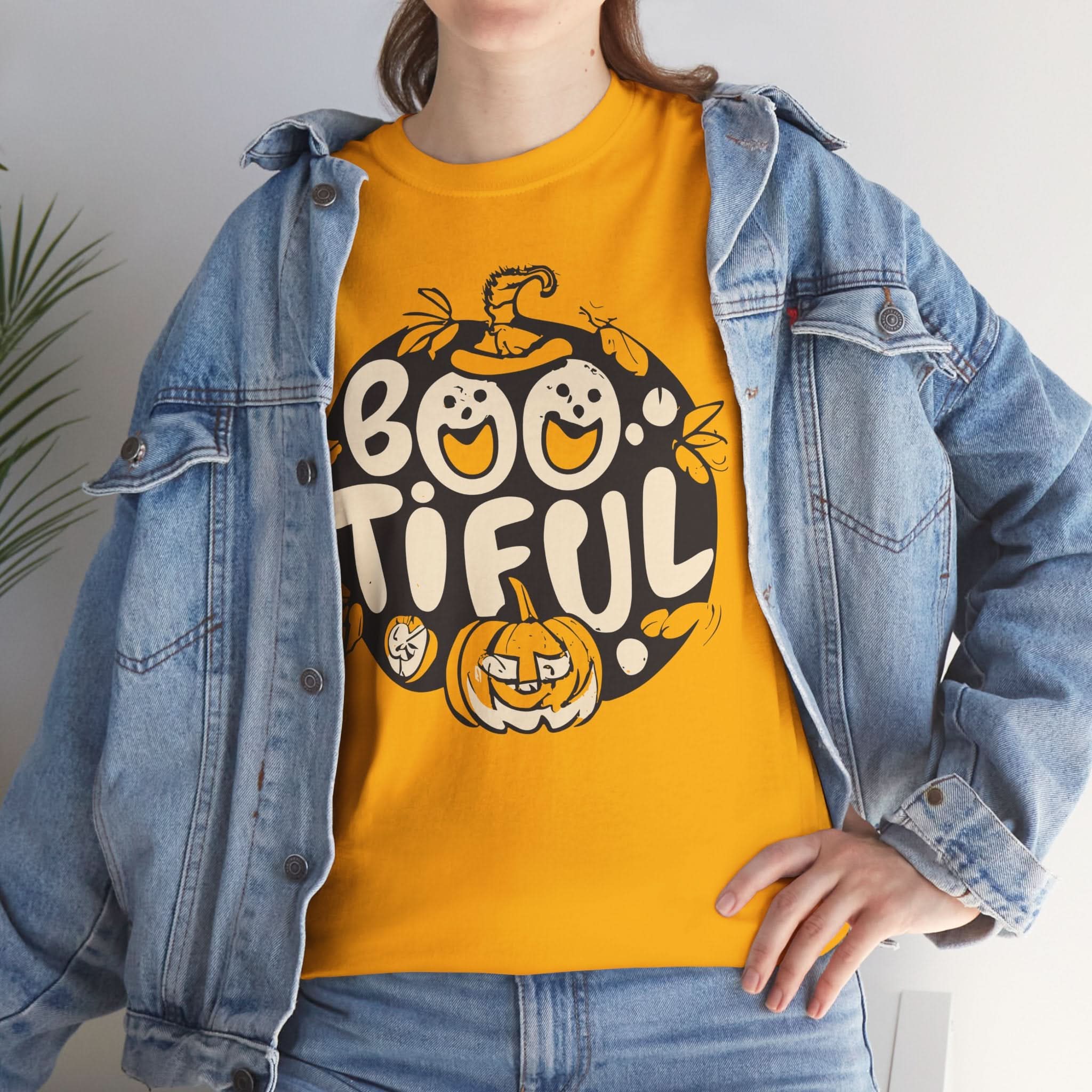 Boo-tiful Halloween Tee | Unisex Cotton Shirt for Fall Festivities, Party Wear, Trick or Treat, Cozy Casual Style, Halloween Gift