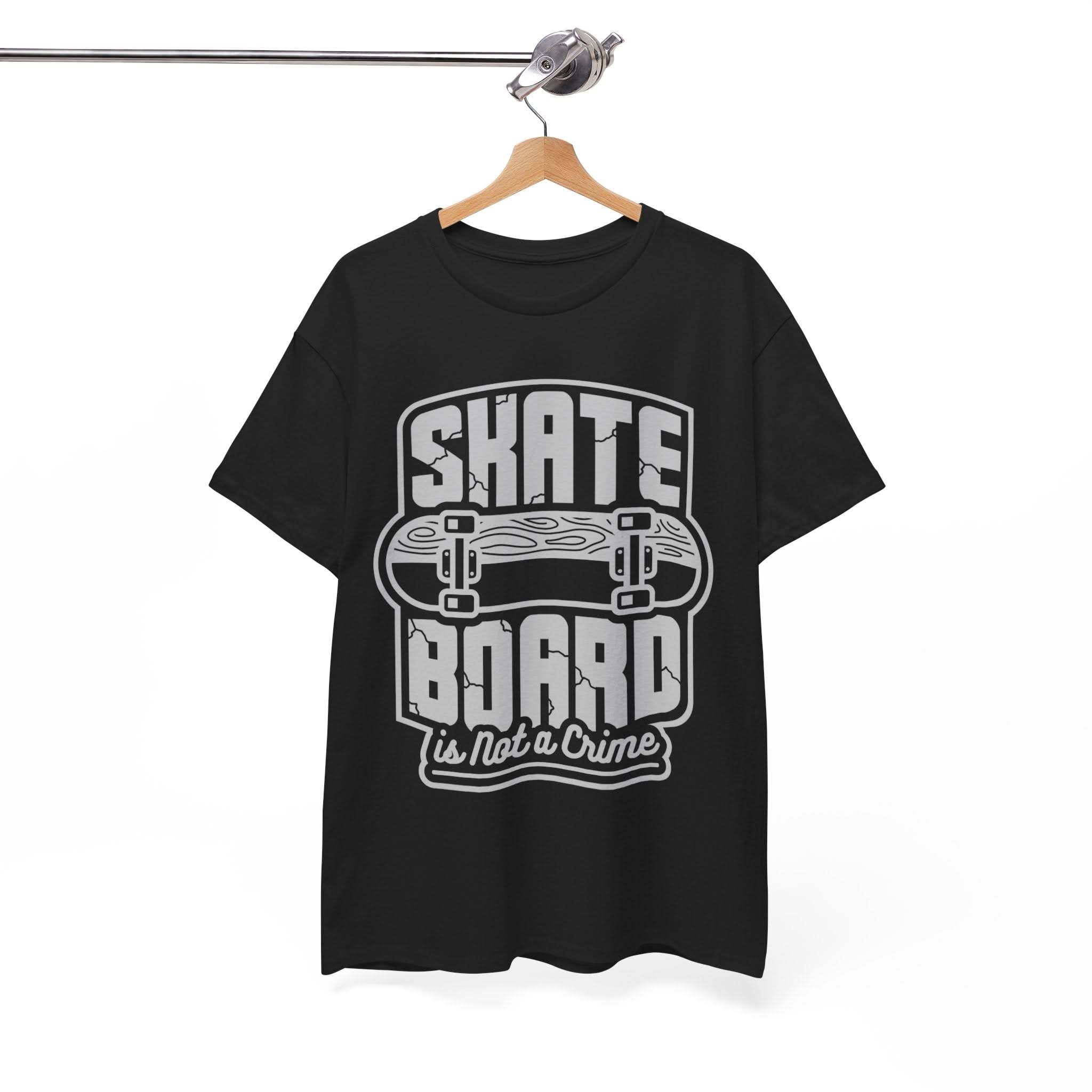 Skateboard Enthusiast Tee, Unisex Heavy Cotton Tee with Skateboard Design, Perfect for Skaters, Casual Wear, Gift for Skateboarding Lovers