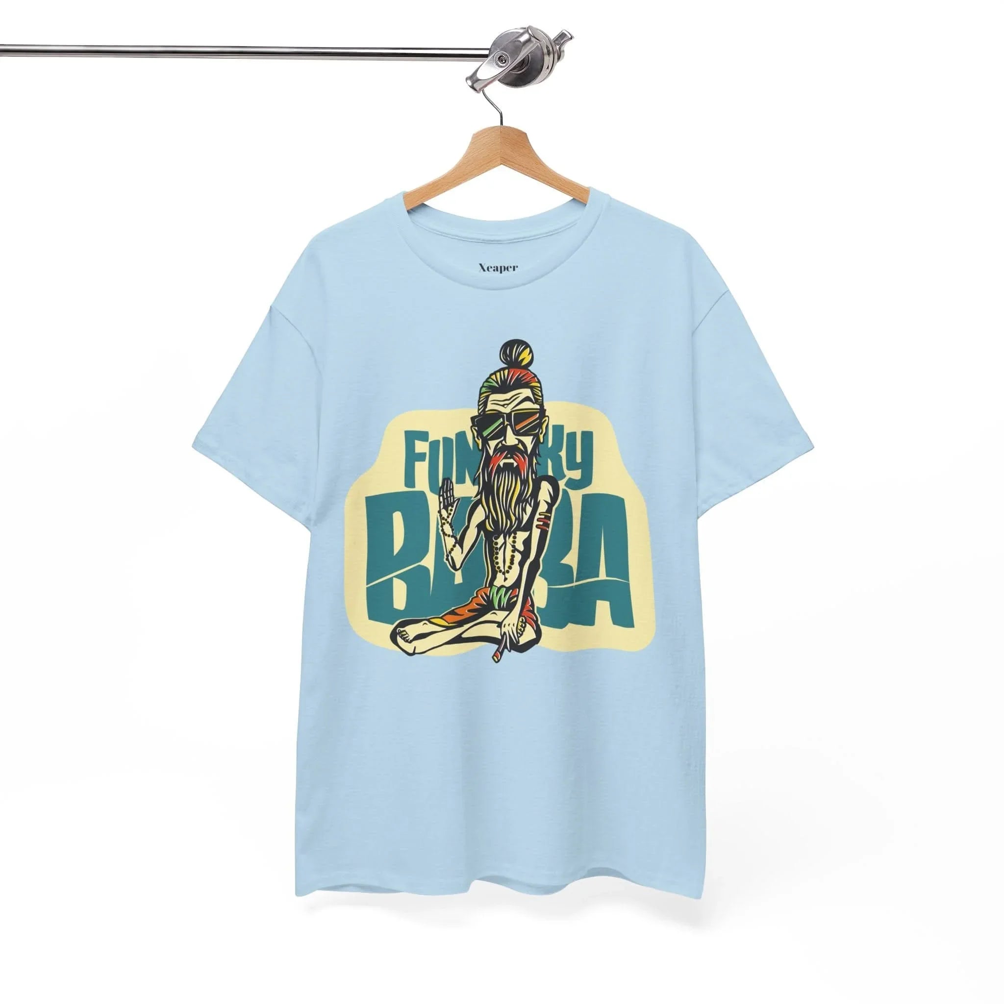 Funky Baba Unisex Heavy Cotton Tee, Retro T-Shirt, Casual Wear, Gift for Tea Lovers, Summer Outfit, Streetwear
