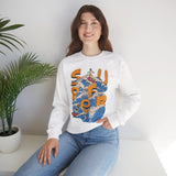 Surf-Inspired Unisex Crewneck Sweatshirt, Cozy Beachwear, Casual Ocean Vibe, Perfect for Surfing Lovers, Gift for Ocean Enthusiasts