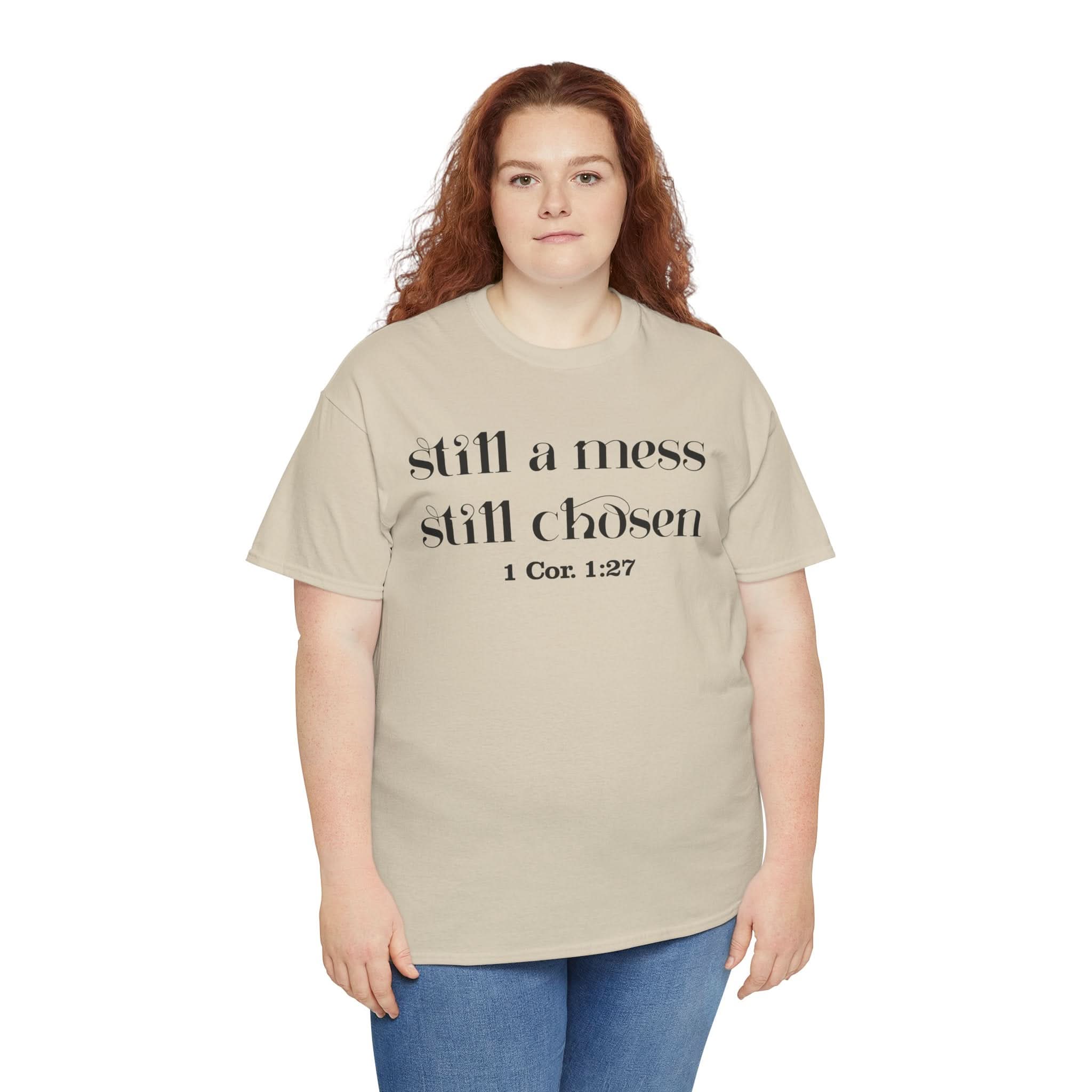 Faith-Inspired Unisex Heavy Cotton Tee, Inspirational Quote Shirt, Christian Apparel, Gift for Believers, Everyday Wear, Bible Verse Tee