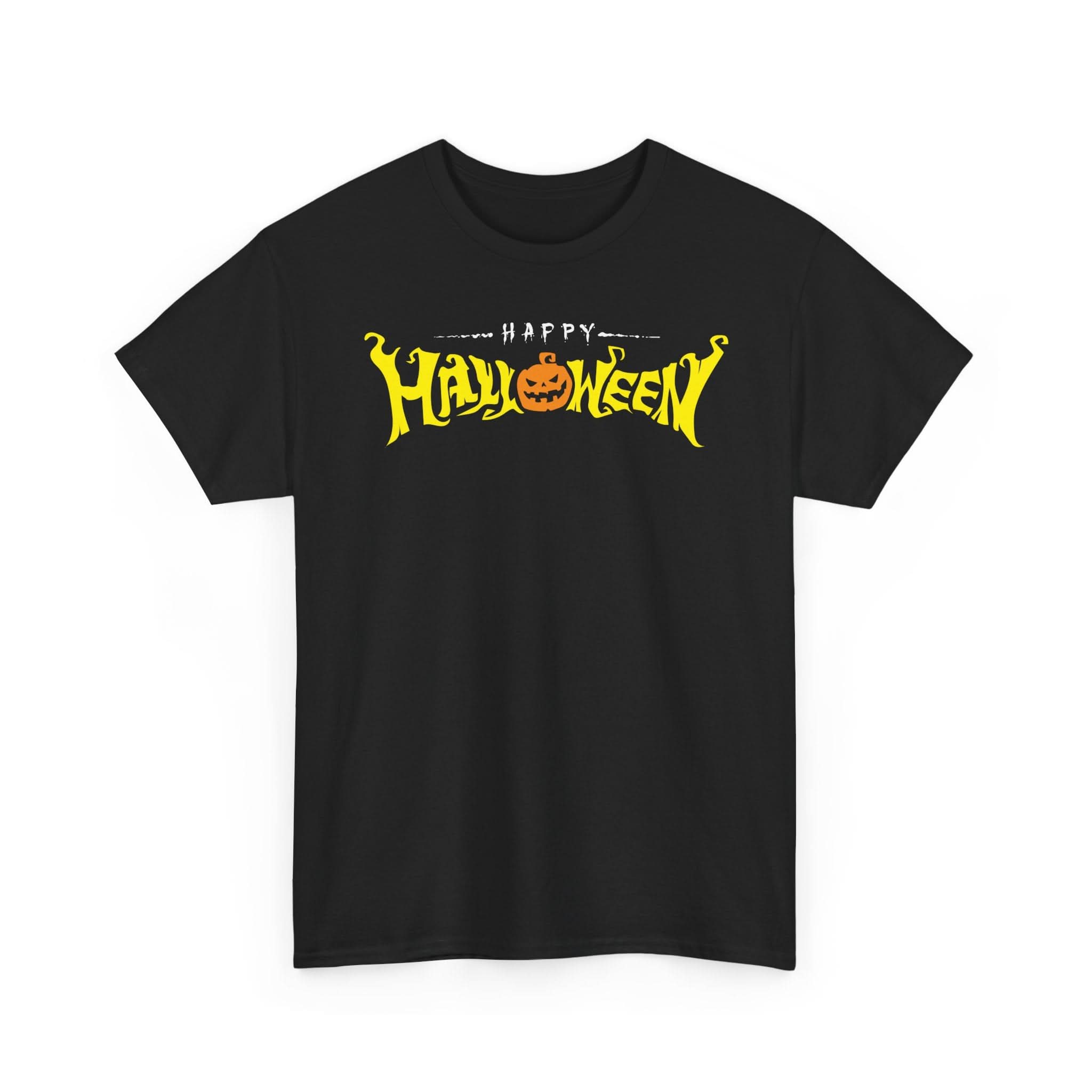 Happy Halloween Unisex Heavy Cotton Tee, Spooky Shirt, Fall Fashion, Pumpkin Tee, Halloween Costume, Gift for Halloween Lovers