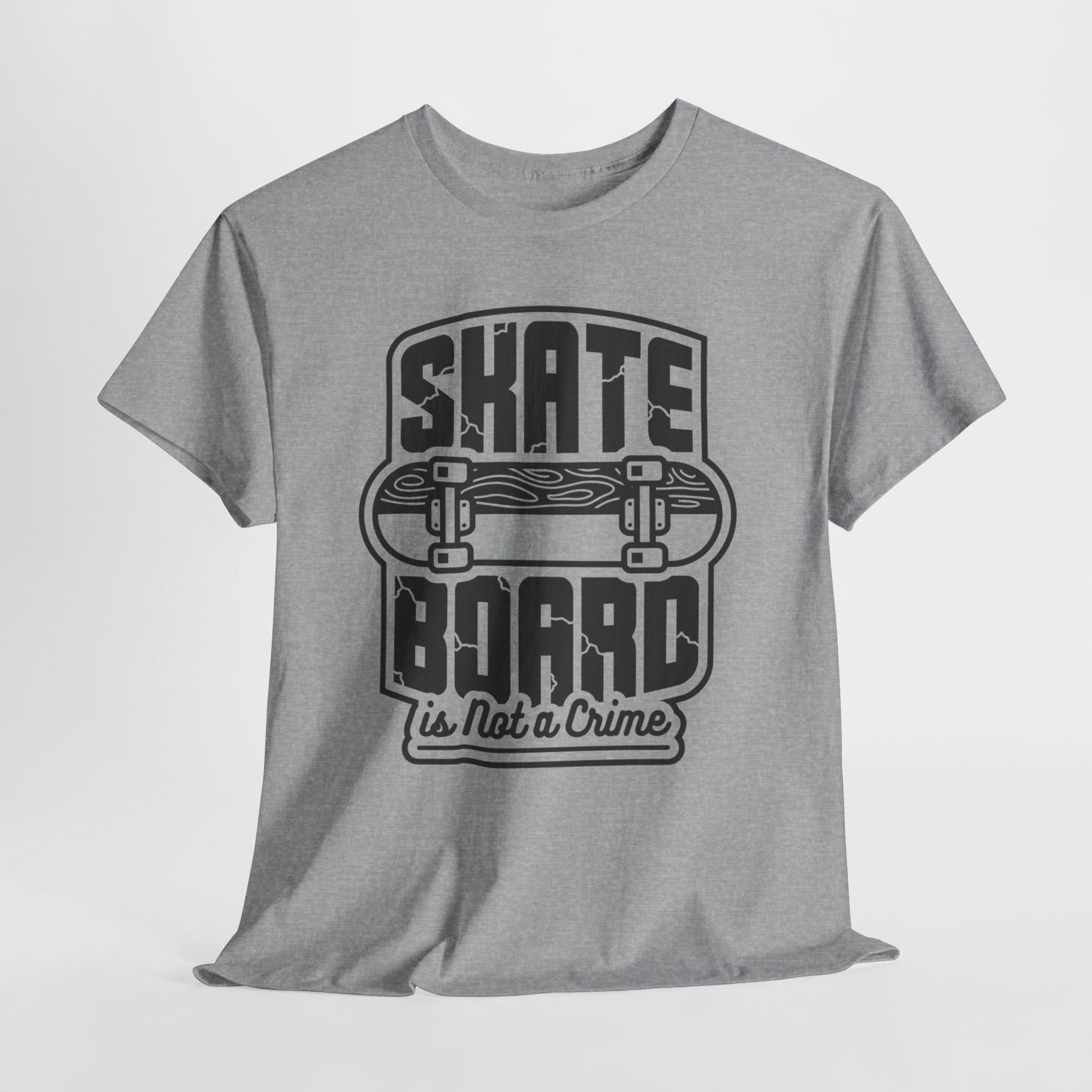 Skateboard Enthusiast Tee, Unisex Heavy Cotton Tee with Skateboard Design, Perfect for Skaters, Casual Wear, Gift for Skateboarding Lovers