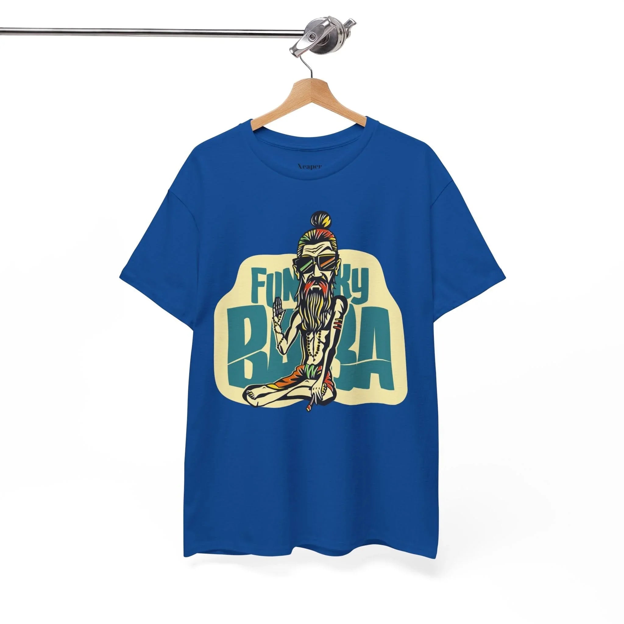 Funky Baba Unisex Heavy Cotton Tee, Retro T-Shirt, Casual Wear, Gift for Tea Lovers, Summer Outfit, Streetwear