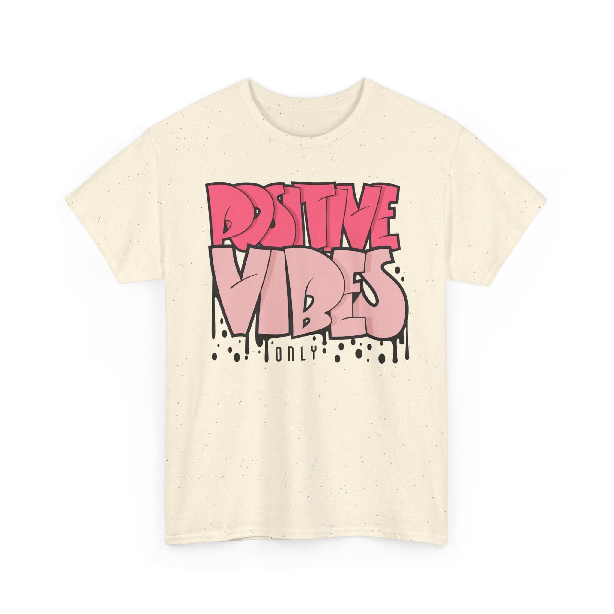 Positive Vibes Unisex Heavy Cotton Tee | Graphic Shirt for Casual Wear, Gift, Summer Styles, Affirmation Apparel