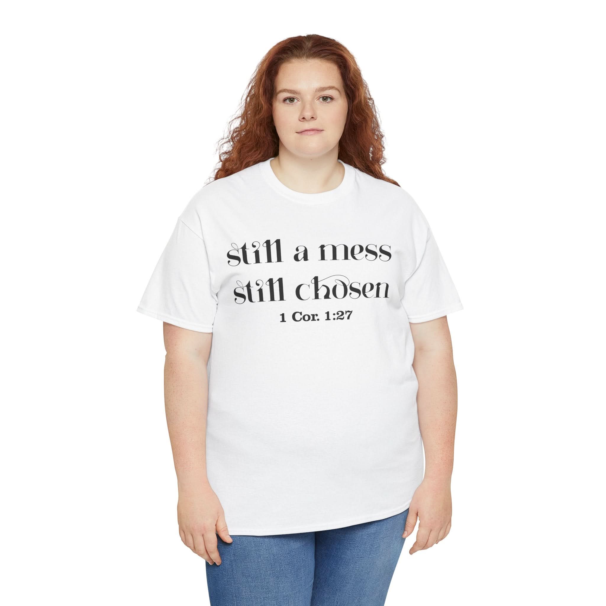 Faith-Inspired Unisex Heavy Cotton Tee, Inspirational Quote Shirt, Christian Apparel, Gift for Believers, Everyday Wear, Bible Verse Tee