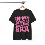 Teenager Era T-Shirt — "In My Official Teenager Era" Retro Pink Graphic Tee