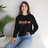 Amen Heart Crewneck Sweatshirt — Faith-Inspired Cozy Pullover