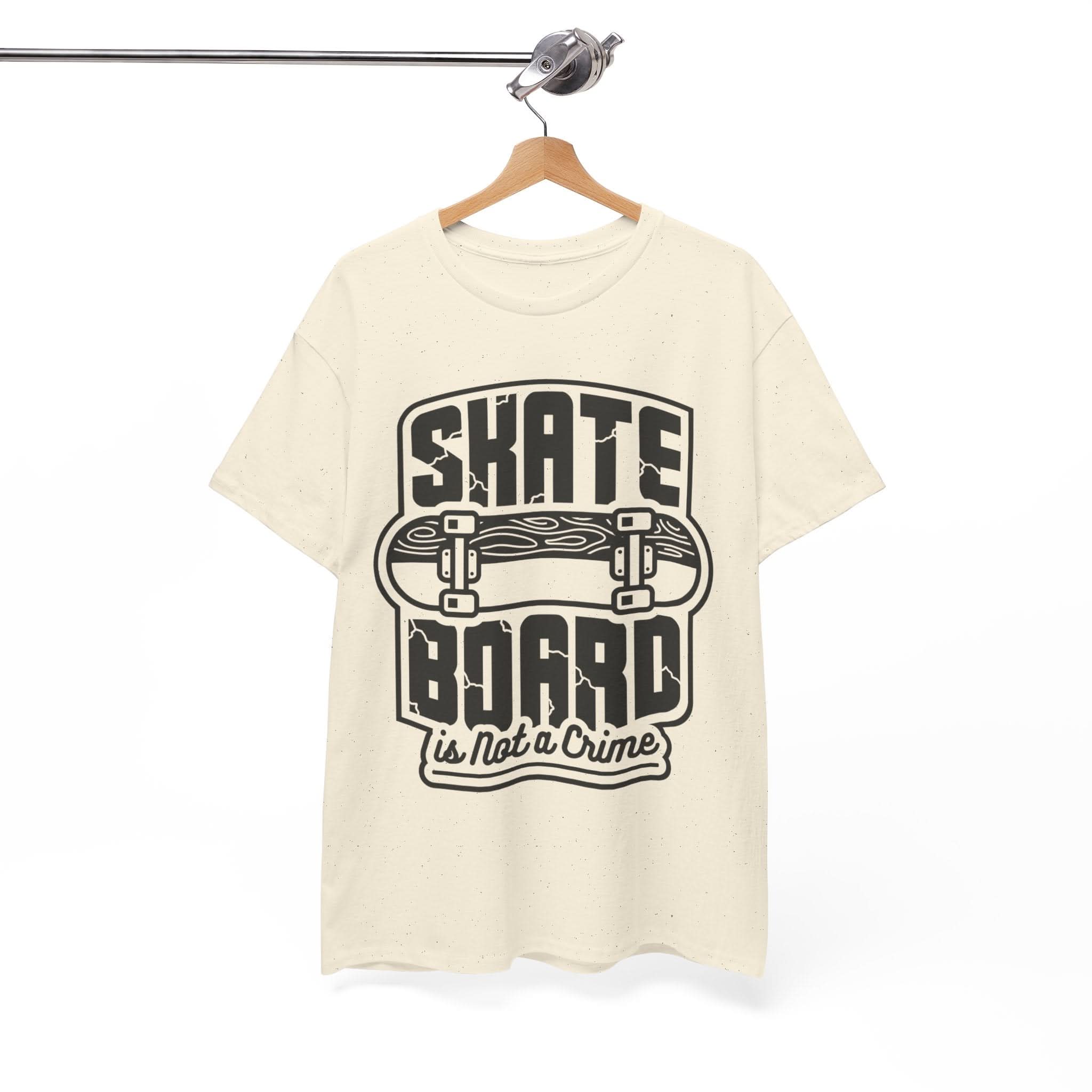 Skateboard Enthusiast Tee, Unisex Heavy Cotton Tee with Skateboard Design, Perfect for Skaters, Casual Wear, Gift for Skateboarding Lovers