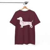 Dachshund Floral Silhouette Tee