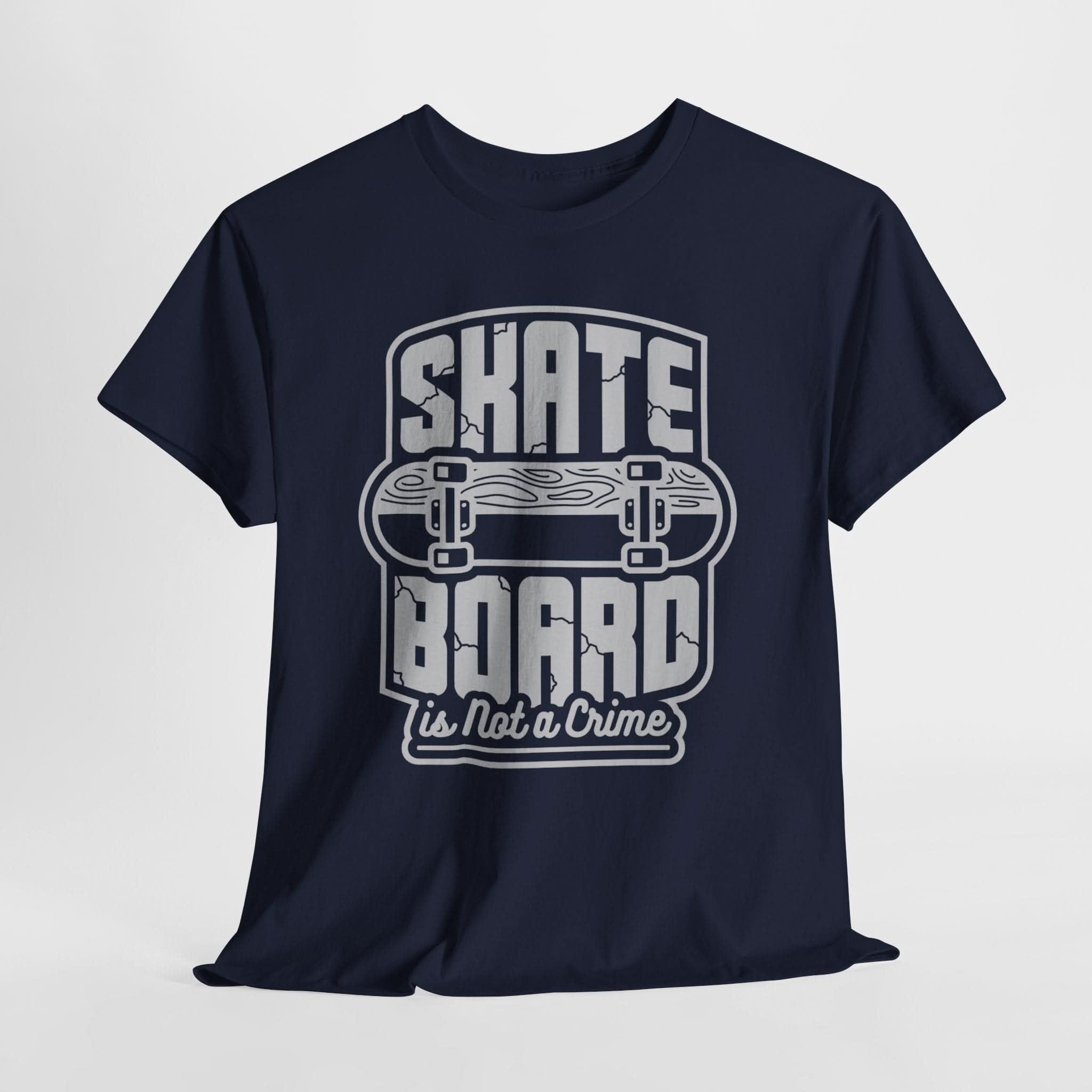Skateboard Enthusiast Tee, Unisex Heavy Cotton Tee with Skateboard Design, Perfect for Skaters, Casual Wear, Gift for Skateboarding Lovers