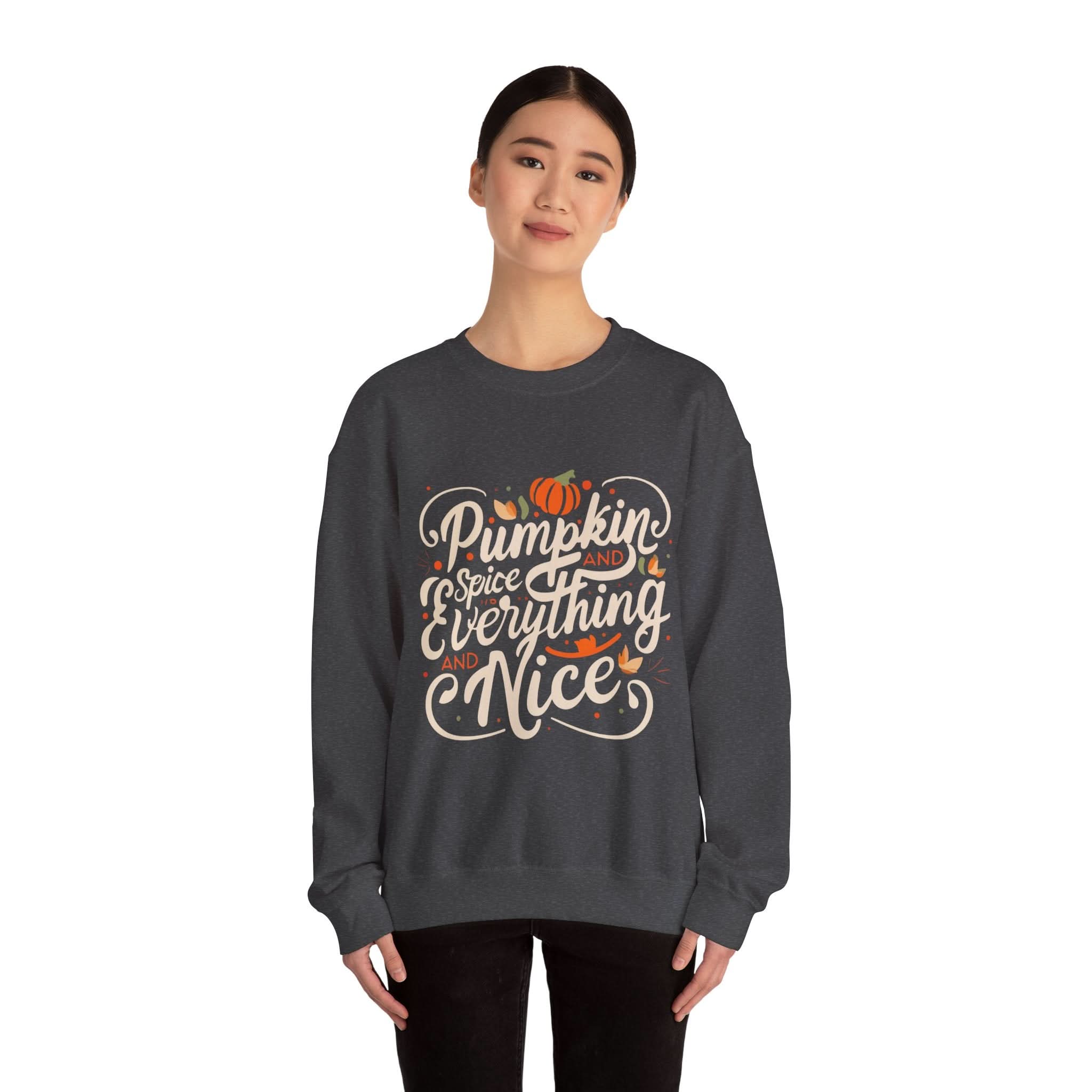 Cozy Pumpkin Sweatshirt for Fall, Unisex Crewneck Sweater, Perfect for Halloween & Thanksgiving, Comfortable Autumn Wear, Gift for Him & Her