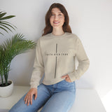 Faith Over Fear Crewneck Sweatshirt — Minimal Cross Inspirational Christian Sweatshirt