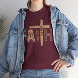 Faith Cross T‑Shirt — Rustic Inspirational Christian Tee