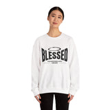 Blessed Crewneck Sweatshirt – Minimal Halo Graphic, Casual Faith Apparel