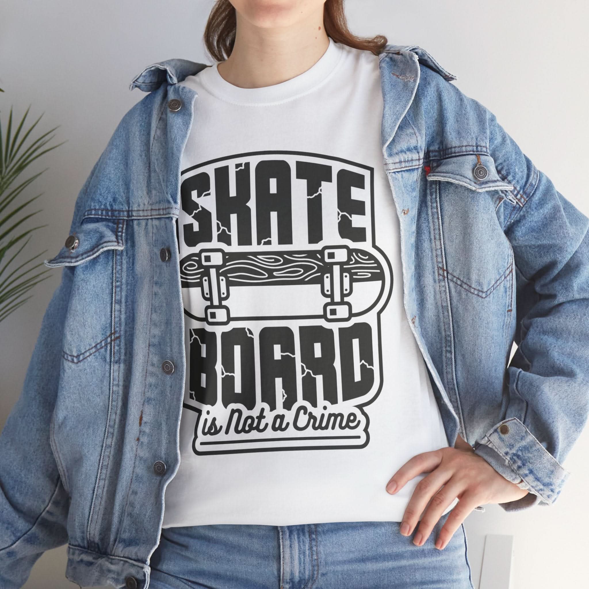 Skateboard Enthusiast Tee, Unisex Heavy Cotton Tee with Skateboard Design, Perfect for Skaters, Casual Wear, Gift for Skateboarding Lovers