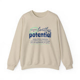 Crewneck Sweatshirt — "Limitless Potential" Inspirational Motivational Pullover
