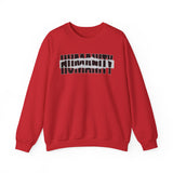 Humanity Graphic Crewneck Sweatshirt — Strikethrough Humanity Design