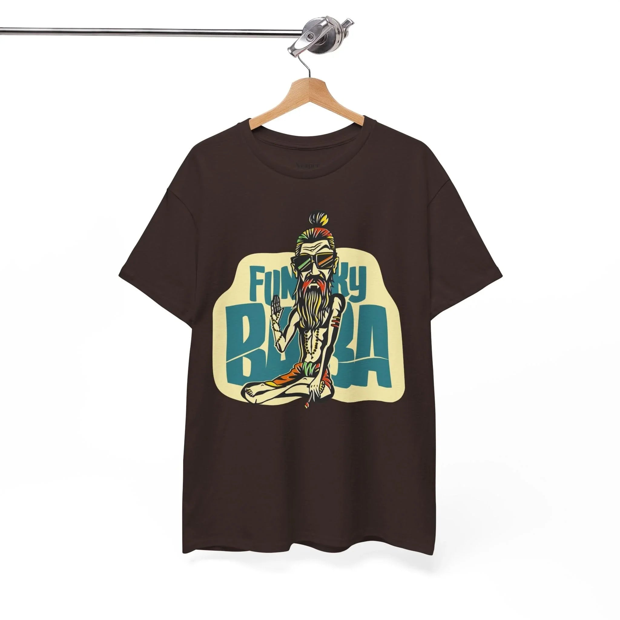Funky Baba Unisex Heavy Cotton Tee, Retro T-Shirt, Casual Wear, Gift for Tea Lovers, Summer Outfit, Streetwear