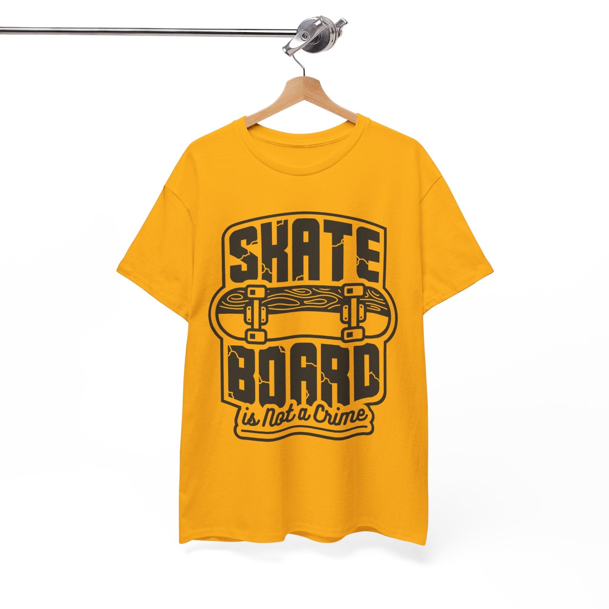 Skateboard Enthusiast Tee, Unisex Heavy Cotton Tee with Skateboard Design, Perfect for Skaters, Casual Wear, Gift for Skateboarding Lovers