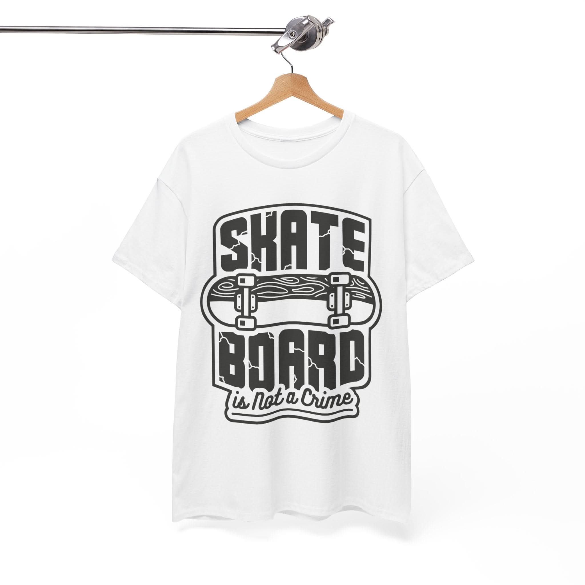 Skateboard Enthusiast Tee, Unisex Heavy Cotton Tee with Skateboard Design, Perfect for Skaters, Casual Wear, Gift for Skateboarding Lovers