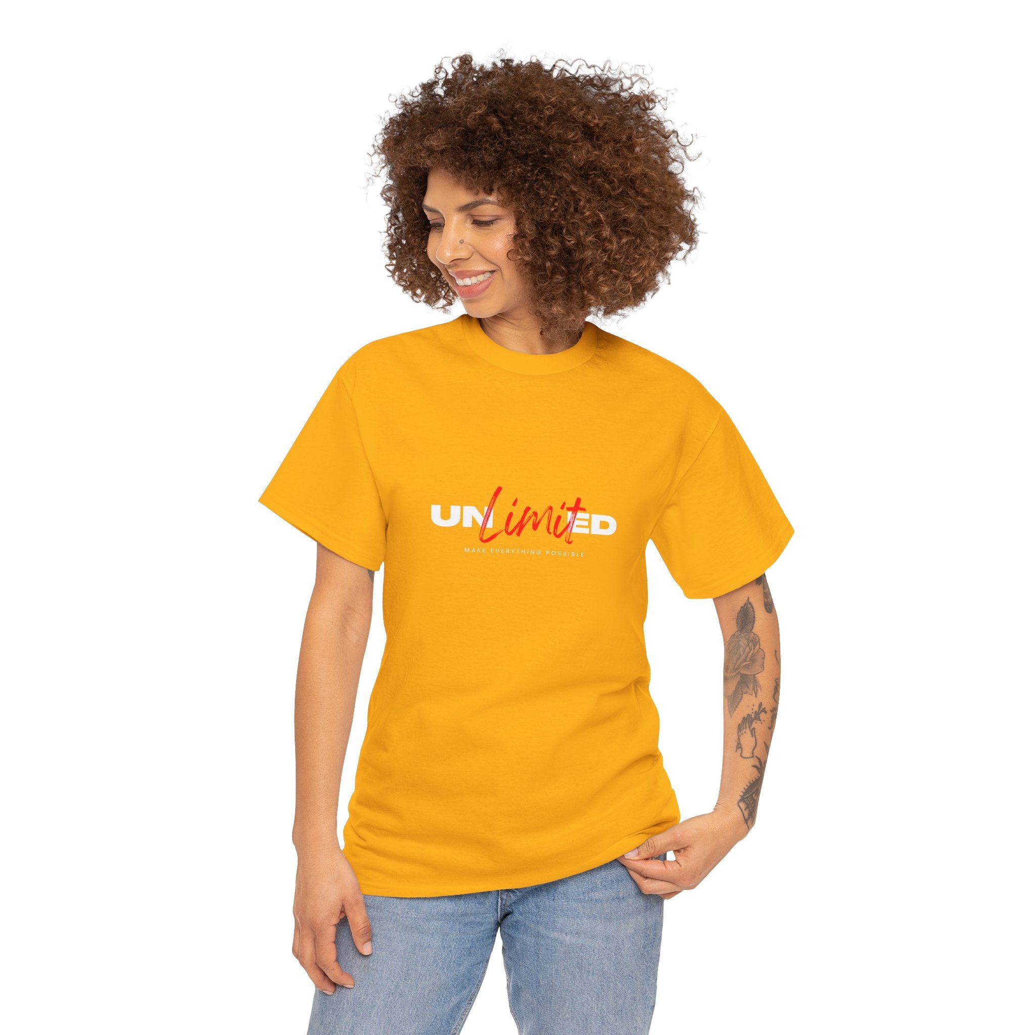 UnLimited Unisex Heavy Cotton Tee - Casual Wear, Motivational Message Tee, Gift for Friends, Everyday Essentials, Inspirational Shirt