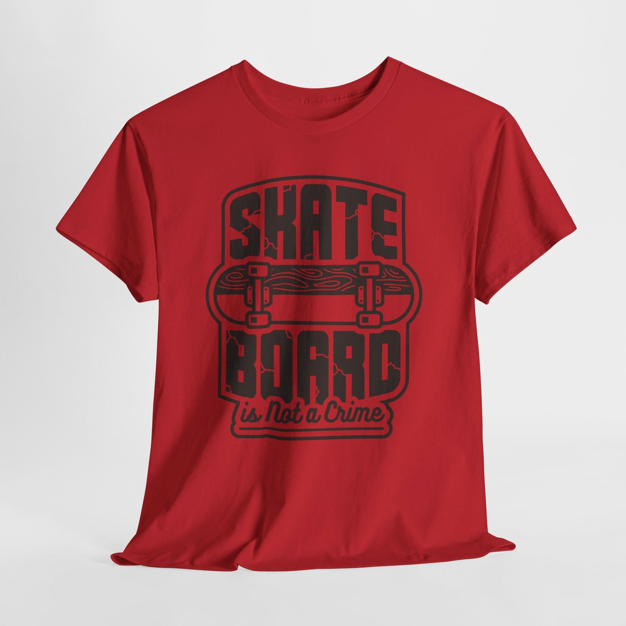 Skateboard Enthusiast Tee, Unisex Heavy Cotton Tee with Skateboard Design, Perfect for Skaters, Casual Wear, Gift for Skateboarding Lovers