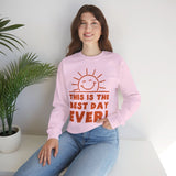 Positive Vibes Crewneck Sweatshirt - Perfect for Celebrations, Everyday Wear, Gift Ideas, Fun Mood Apparel, Unisex Casual Style