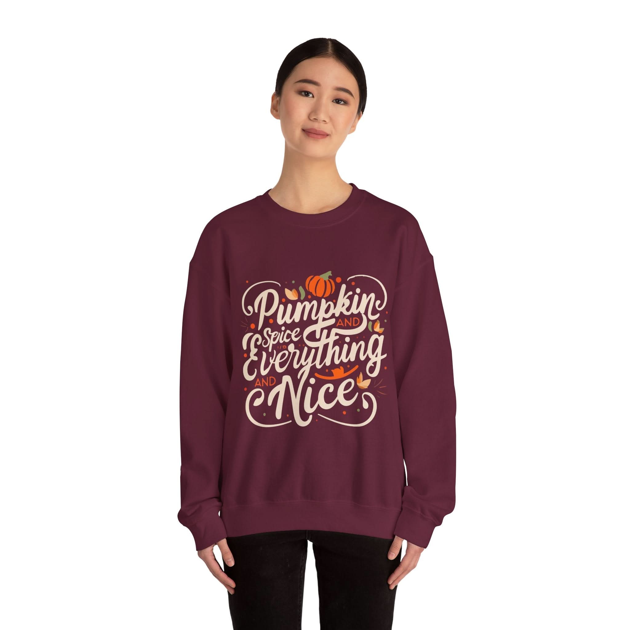 Cozy Pumpkin Sweatshirt for Fall, Unisex Crewneck Sweater, Perfect for Halloween & Thanksgiving, Comfortable Autumn Wear, Gift for Him & Her
