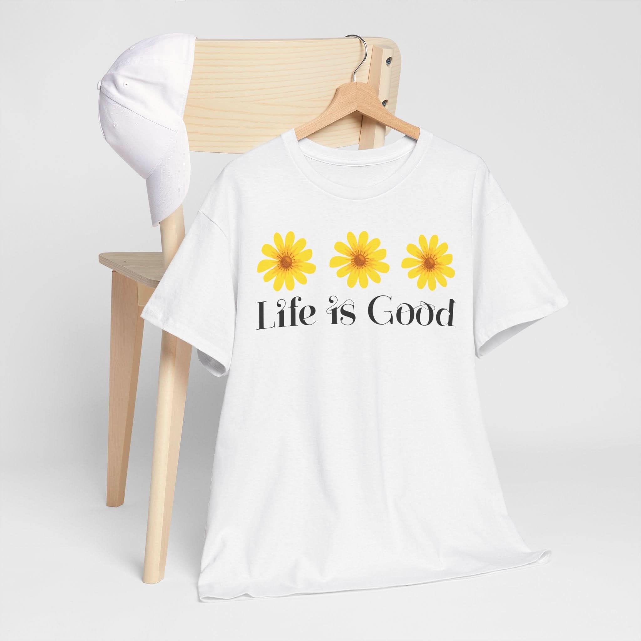 Life is Good Unisex Heavy Cotton Tee with Floral Design | Cute Graphic Tee for Summer, Gift for Friends, Casual Wear, Positive Vibes, [...]