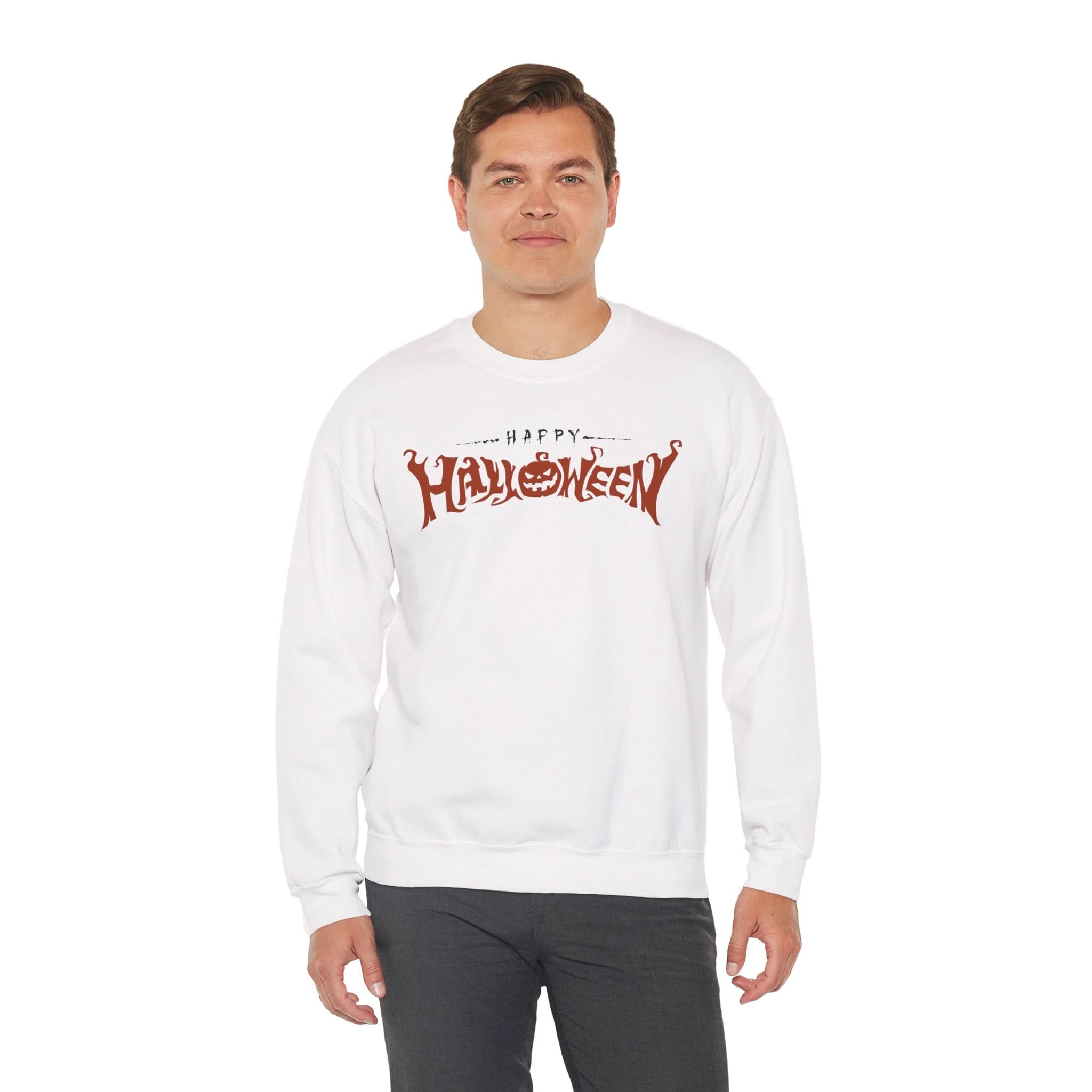 Halloween Crewneck Sweatshirt, Cozy Fall Fashion, Unisex Halloween Apparel, Pumpkin Sweater, Spooky Season Gift