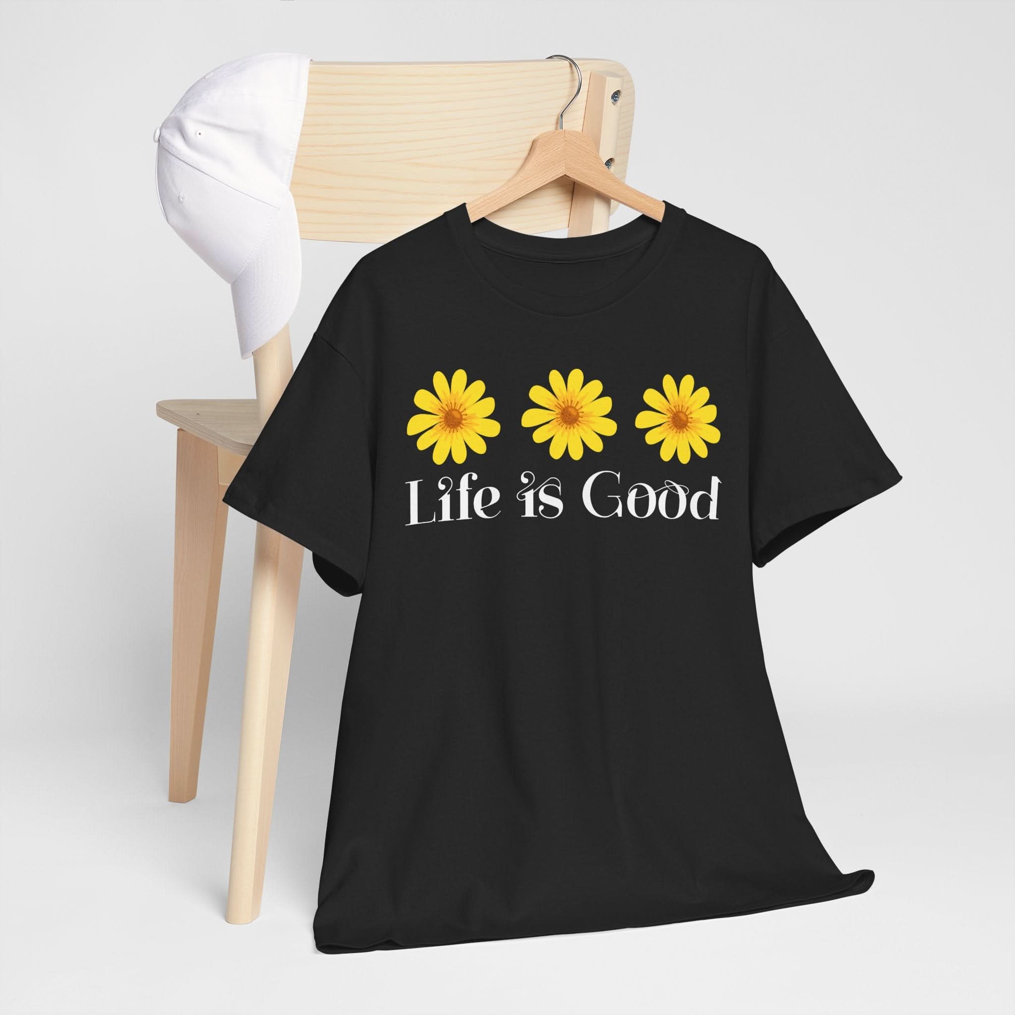Life is Good Unisex Heavy Cotton Tee with Floral Design | Cute Graphic Tee for Summer, Gift for Friends, Casual Wear, Positive Vibes, [...]