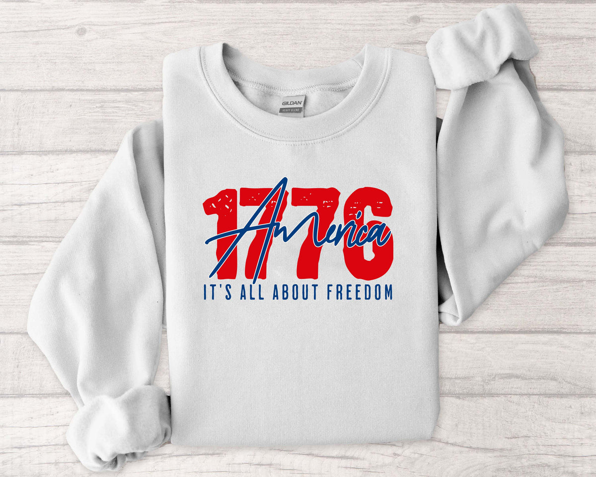 1776 America Freedom Crewneck Sweatshirt
